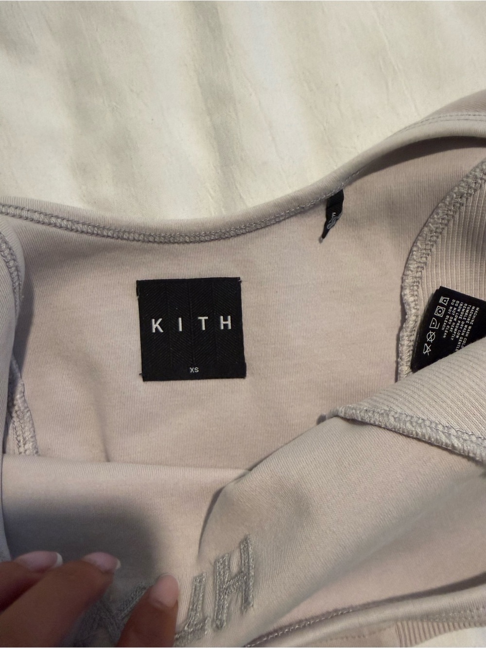 Kith Lilac Ribbed-Panel Cropped Tank - Picture 3 of 3